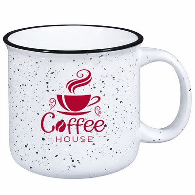 15 oz.Campfire Ceramic Mug - White-Full color