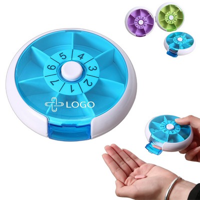 7-Day Rotating Pill Organizer Box